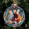 Custom Photo Family Makes The Season Brighter - Family Personalized Custom Ornament - Acrylic Custom Shaped - Christmas Gift For Family Members