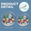 Every Moment With Them Is A Treasure - Family Personalized Custom Circle Glass Ornament - Christmas Gift For Family Members