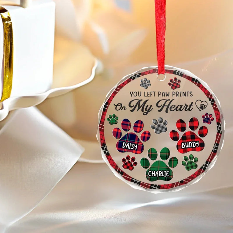 They Lived, They Loved, They Purred - Memorial Personalized Custom Circle Glass Ornament - Sympathy Gift, Christmas Gift For Pet Owners, Pet Lovers