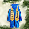 Caps Off To New Beginnings - Family Personalized Custom Ornament - Wood Custom Shaped - Christmas Gift, Graduation Gift For Family Members, Siblings, Brothers, Sisters