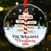 A Christmas Surrounded By Family, Filled With Love And Abundant Joy - Family Personalized Custom Circle Glass Ornament - Christmas Gift For Family Members