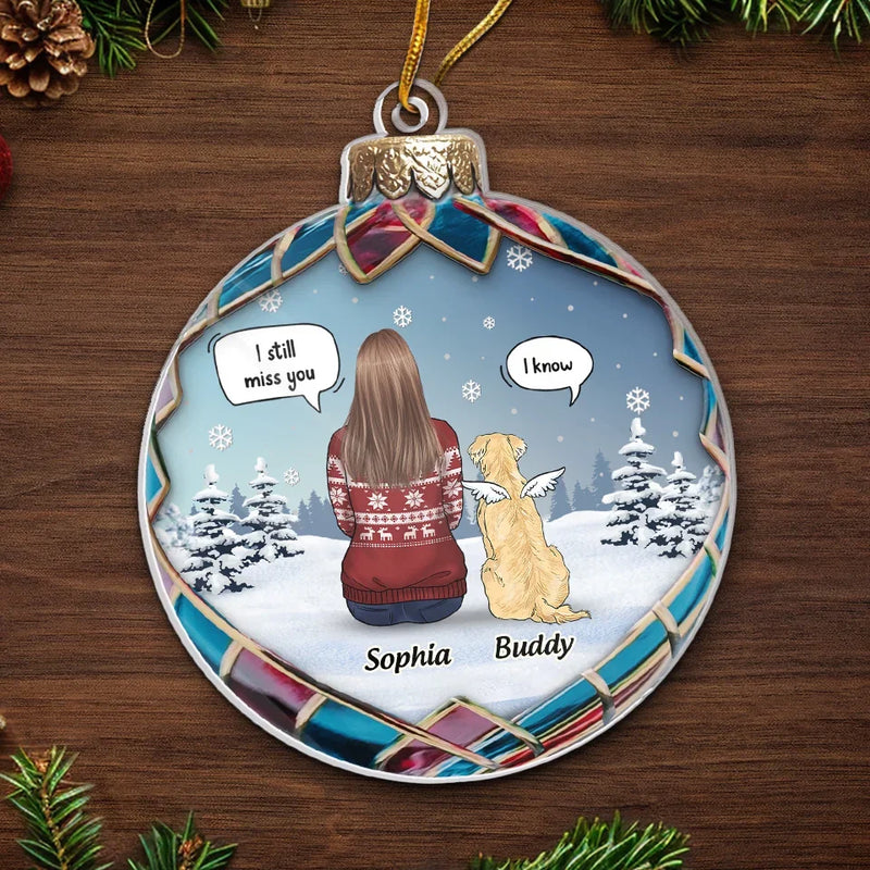 Your Spirit Shines Bright This Christmas - Memorial Personalized Custom Ornament - Acrylic Custom Shaped - Sympathy Gift, Christmas Gift For Pet Owners, Pet Lovers