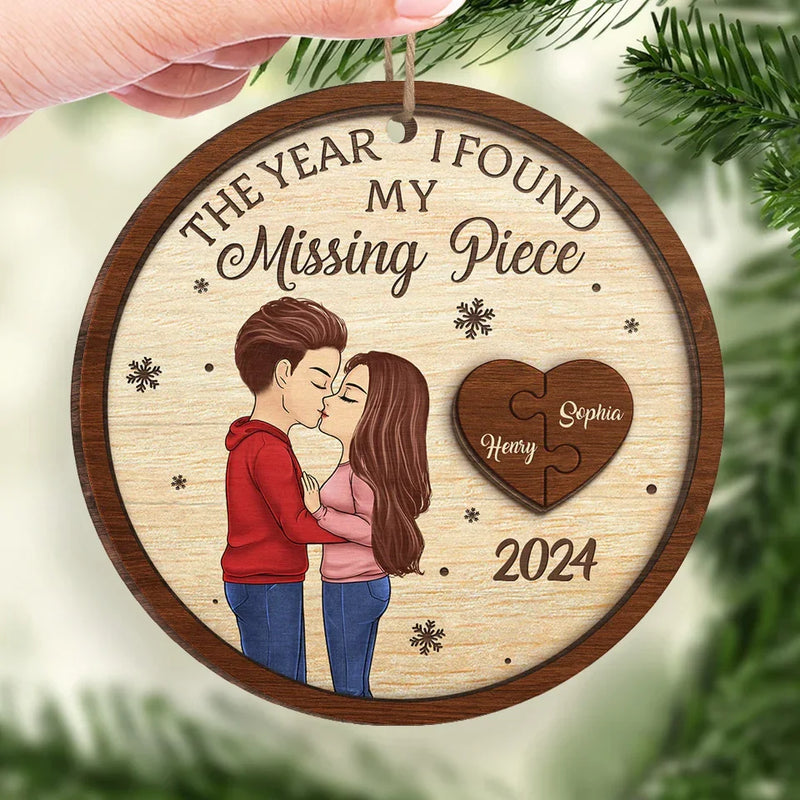 I Only Have Ice For You - Couple Personalized Custom Ornament - Wood Custom Shaped - Christmas Gift For Husband Wife, Anniversary