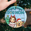 The Best Dog Mum Ever - Dog & Cat Personalized Custom 3D Inflated Effect Printed Ornament - Ceramic Round Shaped - Christmas Gift For Pet Owners, Pet Lovers