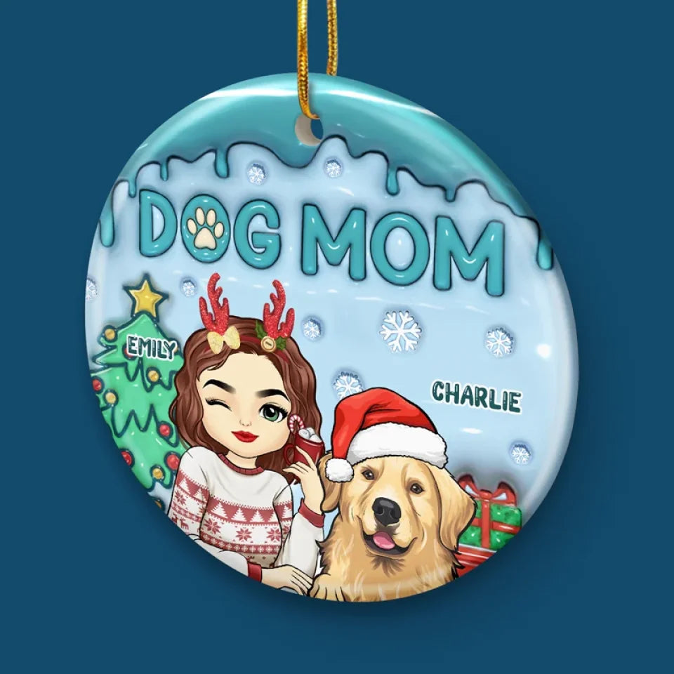 Upload Photo Lovely Fur Mom - Personalized Custom 3D Inflated Effect C