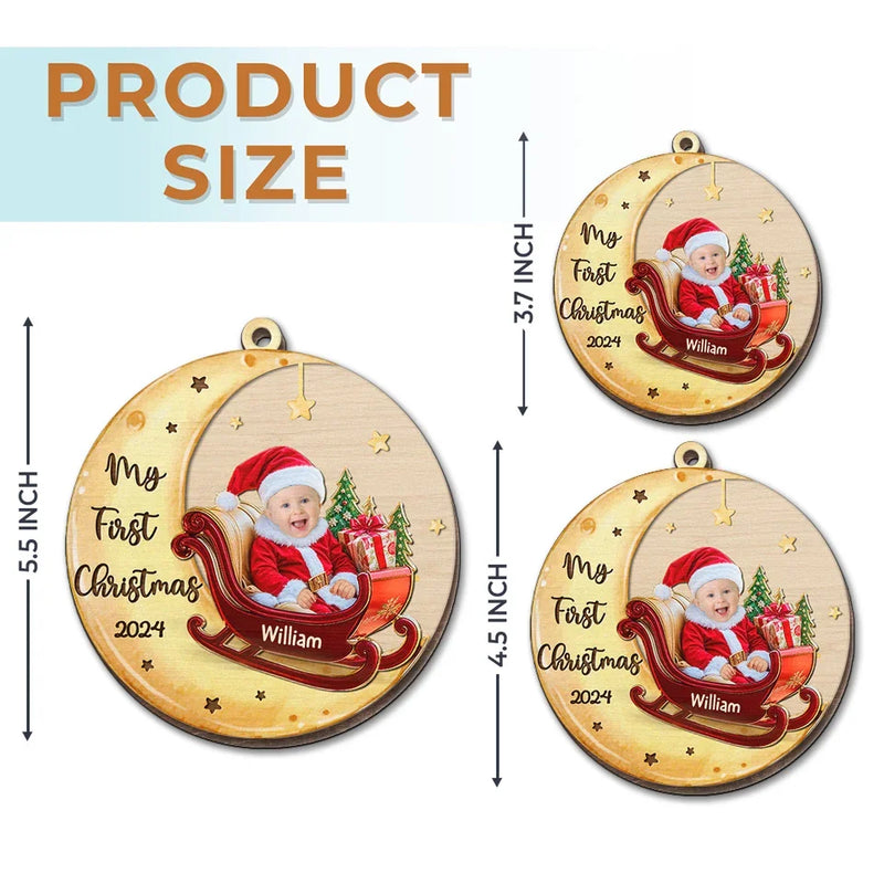 Custom Photo Babies Bring Joy To Christmas - Family Personalized Custom Ornament - Wood Custom Shaped - Christmas Gift For Baby Kids, Newborn Baby, First Christmas