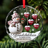 The Greatest Blessing Your Heart Will Ever Know - Family Personalized Custom Circle Glass Ornament - Christmas Gift For Grandma, Grandpa