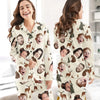 Custom Photo Family Time Is The Best Time When Everyone Is Cozy Together - Family Personalized Custom Pajamas - Christmas Gift For Family Members
