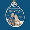 Our First Christmas Engaged - Couple Personalized Custom Ornament - Acrylic Custom Shaped - Christmas Gift For Husband Wife, Anniversary, First Christmas