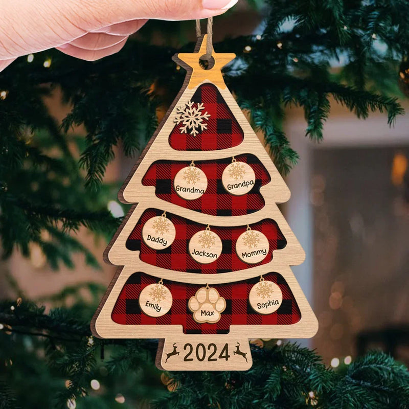 Love Is The True Spirit Of Christmas - Family Personalized Custom Ornament - Wood Custom Shaped - Christmas Gift For Family Members