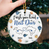 Our Friendship Transcends Distance - Bestie Personalized Custom 3D Inflated Effect Printed Ornament - Ceramic Round Shaped - Christmas Gift For Best Friends, BFF, Sisters