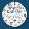 Our Friendship Transcends Distance - Bestie Personalized Custom 3D Inflated Effect Printed Ornament - Ceramic Round Shaped - Christmas Gift For Best Friends, BFF, Sisters