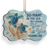 In The Sea Of Life, We Are Each Other’s Guiding Light - Couple Personalized Custom Ornament - Wood Benelux Shaped - Christmas Gift For Husband Wife, Anniversary
