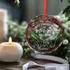 You're My Christmas Past, Present, And Future - Couple Personalized Custom Circle Glass Ornament - Christmas Gift For Husband Wife, Anniversary, First Christmas