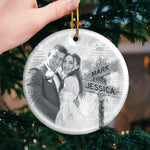 Custom Photo Wedding Gifts for Couples - Personalized Ceramic Ornament