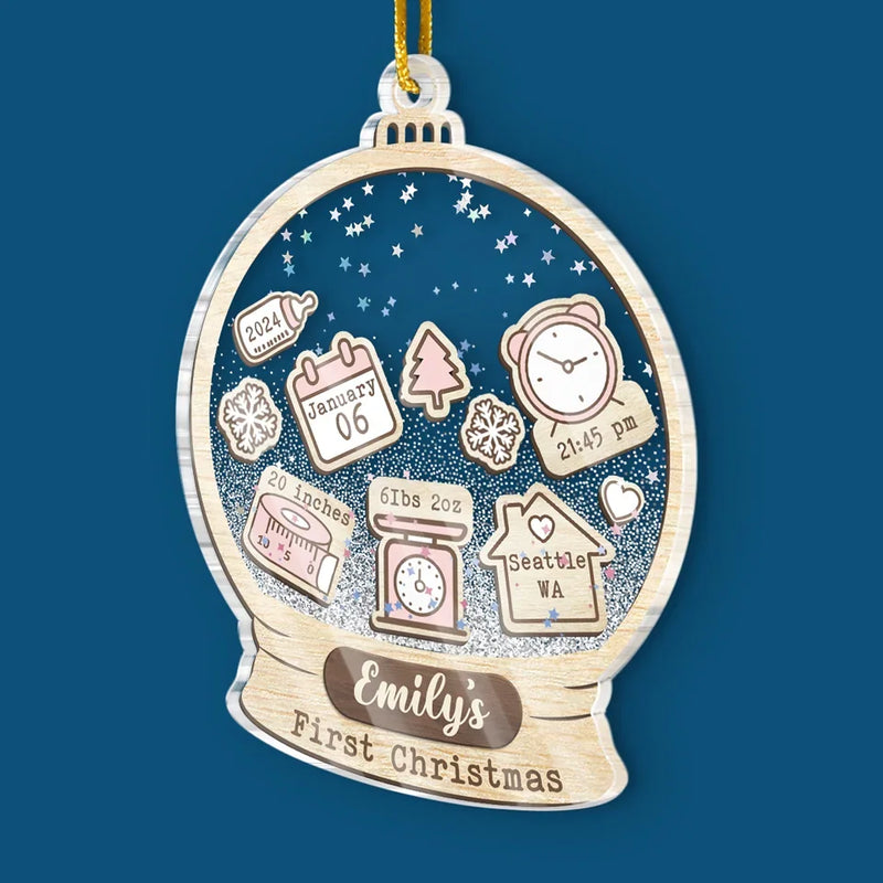 Tiny Toes, Tiny Hands, Big Christmas Plans! - Family Personalized Custom Ornament - Acrylic Custom Shaped - Christmas Gift For Baby Kids, Newborn Baby, First Christmas