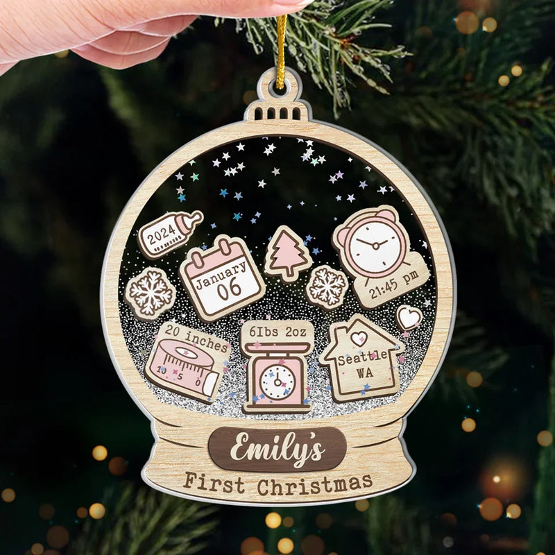 Tiny Toes, Tiny Hands, Big Christmas Plans! - Family Personalized Custom Ornament - Acrylic Custom Shaped - Christmas Gift For Baby Kids, Newborn Baby, First Christmas