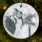 Custom Photo Wedding Gifts for Couples - Personalized Ceramic Ornament