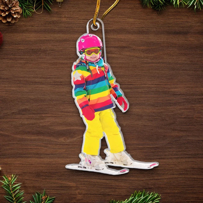 Custom Photo Never Say Never - Personalized Custom Ornament - Acrylic Custom Shaped - Christmas Gift For Sport Lovers, Sport Players