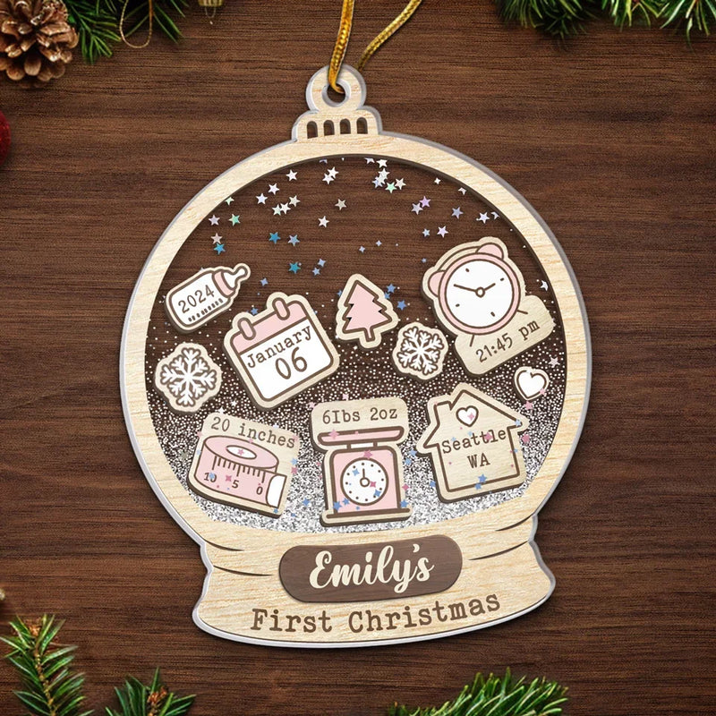 Tiny Toes, Tiny Hands, Big Christmas Plans! - Family Personalized Custom Ornament - Acrylic Custom Shaped - Christmas Gift For Baby Kids, Newborn Baby, First Christmas