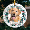 Custom Photo Life With Your Pet On Christmas Is Pure Bliss - Dog & Cat Personalized Custom Ornament - Ceramic Round Shaped - Christmas Gift For Pet Owners, Pet Lovers