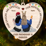 Our Laughs Are Limitless - Bestie Personalized Custom Ornament - Wood Custom Shaped - Christmas Gift For Best Friends, BFF, Sisters