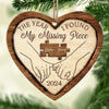 Two Hearts, One Love - Couple Personalized Custom Ornament - Wood Custom Shaped - Christmas Gift For Husband Wife, Anniversary