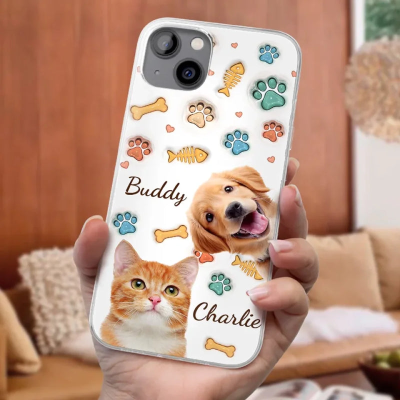 Custom Photo A Pet’s Love Is The Best Kind Of Love - Dog & Cat Personalized Custom 3D Inflated Effect Printed Clear Phone Case - Gift For Pet Owners, Pet Lovers