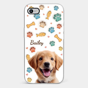 Custom Photo A Pet’s Love Is The Best Kind Of Love - Dog & Cat Personalized Custom 3D Inflated Effect Printed Clear Phone Case - Gift For Pet Owners, Pet Lovers