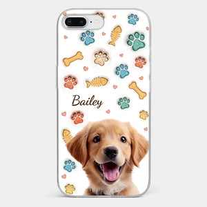 Custom Photo A Pet’s Love Is The Best Kind Of Love - Dog & Cat Personalized Custom 3D Inflated Effect Printed Clear Phone Case - Gift For Pet Owners, Pet Lovers