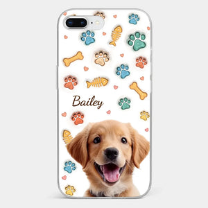 Custom Photo A Pet’s Love Is The Best Kind Of Love - Dog & Cat Personalized Custom 3D Inflated Effect Printed Clear Phone Case - Gift For Pet Owners, Pet Lovers