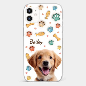 Custom Photo A Pet’s Love Is The Best Kind Of Love - Dog & Cat Personalized Custom 3D Inflated Effect Printed Clear Phone Case - Gift For Pet Owners, Pet Lovers