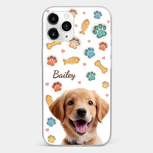 Custom Photo A Pet’s Love Is The Best Kind Of Love - Dog & Cat Personalized Custom 3D Inflated Effect Printed Clear Phone Case - Gift For Pet Owners, Pet Lovers