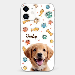 Custom Photo A Pet’s Love Is The Best Kind Of Love - Dog & Cat Personalized Custom 3D Inflated Effect Printed Clear Phone Case - Gift For Pet Owners, Pet Lovers