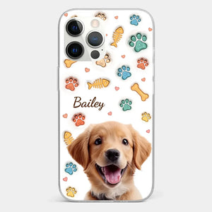 Custom Photo A Pet’s Love Is The Best Kind Of Love - Dog & Cat Personalized Custom 3D Inflated Effect Printed Clear Phone Case - Gift For Pet Owners, Pet Lovers