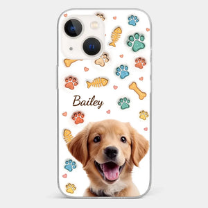 Custom Photo A Pet’s Love Is The Best Kind Of Love - Dog & Cat Personalized Custom 3D Inflated Effect Printed Clear Phone Case - Gift For Pet Owners, Pet Lovers