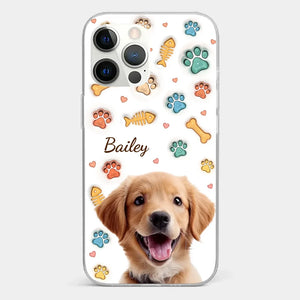 Custom Photo A Pet’s Love Is The Best Kind Of Love - Dog & Cat Personalized Custom 3D Inflated Effect Printed Clear Phone Case - Gift For Pet Owners, Pet Lovers