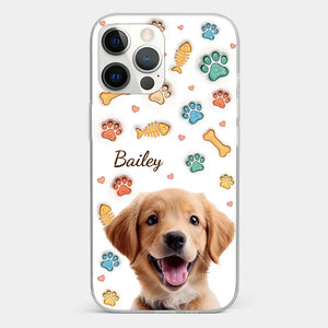 Custom Photo A Pet’s Love Is The Best Kind Of Love - Dog & Cat Personalized Custom 3D Inflated Effect Printed Clear Phone Case - Gift For Pet Owners, Pet Lovers