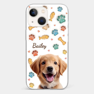 Custom Photo A Pet’s Love Is The Best Kind Of Love - Dog & Cat Personalized Custom 3D Inflated Effect Printed Clear Phone Case - Gift For Pet Owners, Pet Lovers