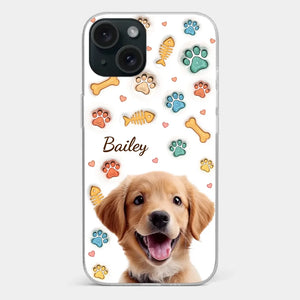 Custom Photo A Pet’s Love Is The Best Kind Of Love - Dog & Cat Personalized Custom 3D Inflated Effect Printed Clear Phone Case - Gift For Pet Owners, Pet Lovers