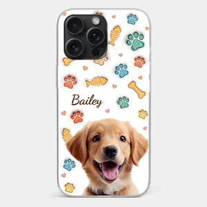 Custom Photo A Pet’s Love Is The Best Kind Of Love - Dog & Cat Personalized Custom 3D Inflated Effect Printed Clear Phone Case - Gift For Pet Owners, Pet Lovers