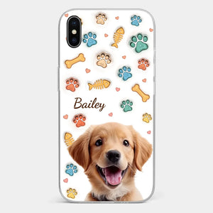 Custom Photo A Pet’s Love Is The Best Kind Of Love - Dog & Cat Personalized Custom 3D Inflated Effect Printed Clear Phone Case - Gift For Pet Owners, Pet Lovers