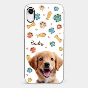 Custom Photo A Pet’s Love Is The Best Kind Of Love - Dog & Cat Personalized Custom 3D Inflated Effect Printed Clear Phone Case - Gift For Pet Owners, Pet Lovers