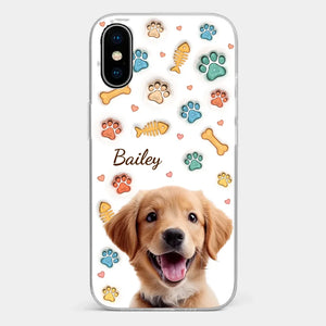 Custom Photo A Pet’s Love Is The Best Kind Of Love - Dog & Cat Personalized Custom 3D Inflated Effect Printed Clear Phone Case - Gift For Pet Owners, Pet Lovers