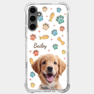 Custom Photo A Pet’s Love Is The Best Kind Of Love - Dog & Cat Personalized Custom 3D Inflated Effect Printed Clear Phone Case - Gift For Pet Owners, Pet Lovers