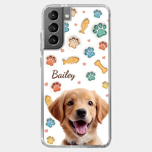 Custom Photo A Pet’s Love Is The Best Kind Of Love - Dog & Cat Personalized Custom 3D Inflated Effect Printed Clear Phone Case - Gift For Pet Owners, Pet Lovers