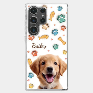 Custom Photo A Pet’s Love Is The Best Kind Of Love - Dog & Cat Personalized Custom 3D Inflated Effect Printed Clear Phone Case - Gift For Pet Owners, Pet Lovers