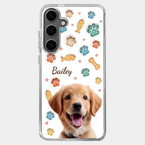 Custom Photo A Pet’s Love Is The Best Kind Of Love - Dog & Cat Personalized Custom 3D Inflated Effect Printed Clear Phone Case - Gift For Pet Owners, Pet Lovers