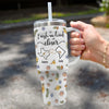 Distance Makes The Friendship Stronger - Bestie Personalized Custom 3D Inflated Effect Printed 40 Oz Stainless Steel Tumbler With Handle - Gift For Best Friends, BFF, Sisters