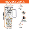 Distance Makes The Friendship Stronger - Bestie Personalized Custom 3D Inflated Effect Printed 40 Oz Stainless Steel Tumbler With Handle - Gift For Best Friends, BFF, Sisters